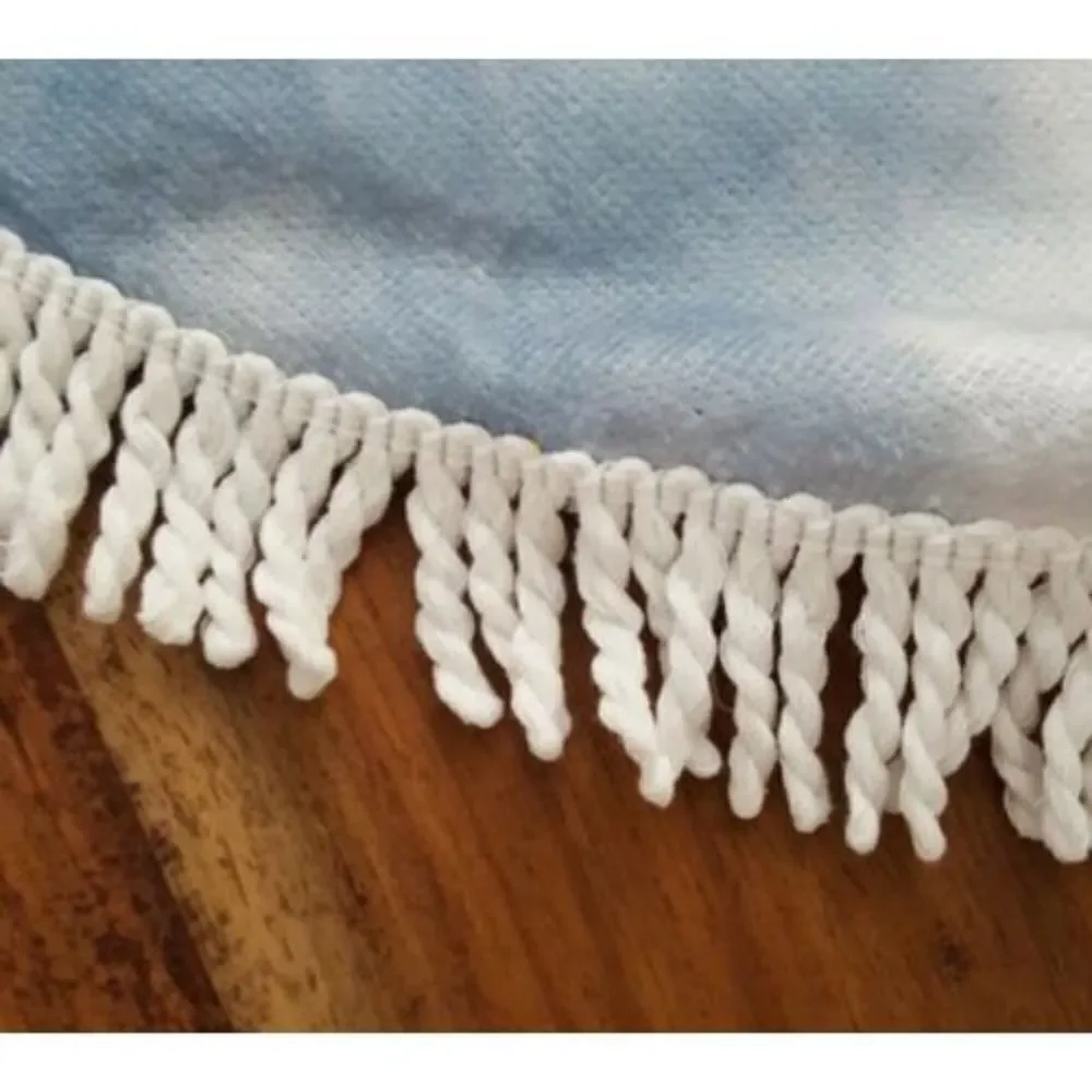 Nwt Justin & Taylor Large Round Tie Dye Fringed Beach Towel